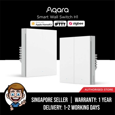 Aqara H1智能有线墙壁开关，支持双向开关，电源监控，Zigbee 3.0，苹果Homekit，谷歌家居-2026全球版